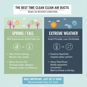 The Best Time to Clean Air Ducts Based on Weather Conditions